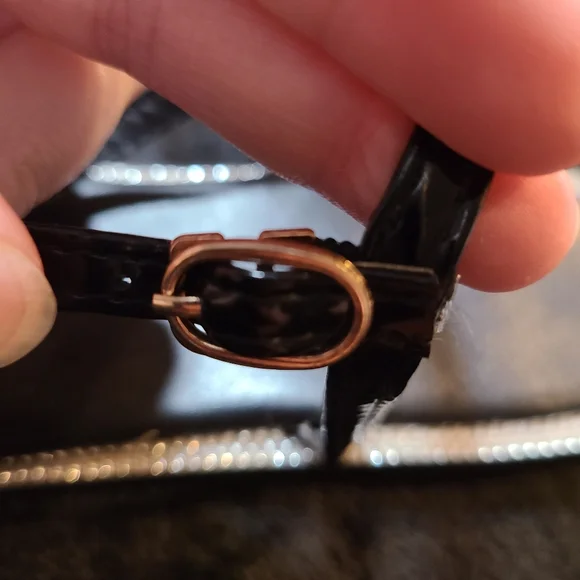 Black sandals with Rhinestones Size 9.5 (125) - Picture 5 of 5